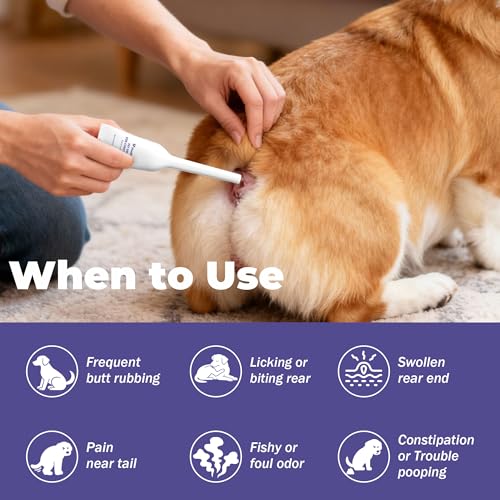 VivaElixir Anal Gland Support for Dogs - Dog Constipation Relief - Anal Gland Chew Alternative - Anal Gland Relief for Dogs, Scooting Relief & Healthy Intestinal Function - 3-Pack