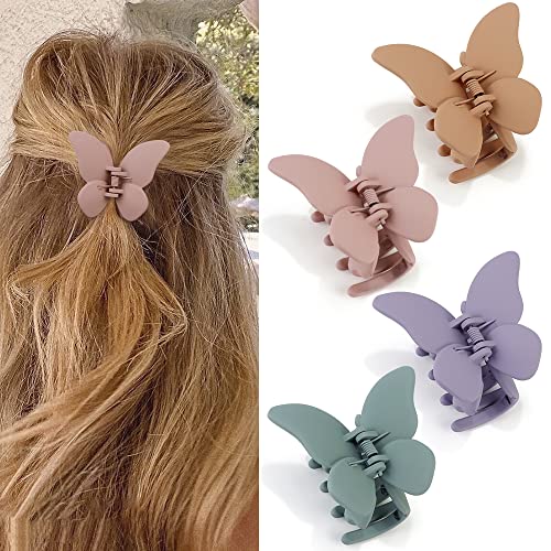 Canitor Butterfly Hair Clips 2.7" Butterfly Claw Clips Large Hair Clips Hair Claw Clips for Thick Hair Cute Hair Clips for Women Girls Butterfly Accessories