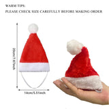 Beiabang 10 Pcs Dog Cat Pet Santa Hat Christmas Pet Costumes Santa Hat Pet Christmas Photo Props for Puppy Kitten Small Cats Dog