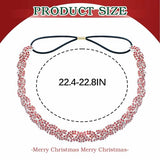 Fstrend Crystal Elastic Headband Valentine's Day Gold Headpieces Sparkle Rhinestone Hair Accessories Brithday Dating Head Chain for Women(Red A)
