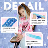 Dreamlover Hair Accessories for Girls, Colored Hair Extensions for Kids, Braided Ponytail Extension, Crazy Hair Day Accessories, 12 Pieces