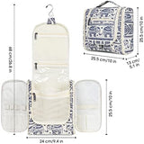 Hanging Toiletry Bag for Women Travel Makeup Bag Organizer Toiletries Bag for Cosmetics Essentials Accessories (Large, Elephant)