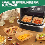 Air Fryer Liners Disposable for Ninja DZ071 Foodi 7-QT 11QT DualZone FlexBasket/Instant 9 Qt Air Fryer, 150PCS Rectangle Airfryer Liners,Air Fryer Parchment Paper Liners,Air Fryer Accessories