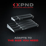 D'Addario Accessories XPND Pedal Board - Guitar Pedal Board that Expands - Pedal Boards for Guitars - 1 Row, Lightweight, Durable Aluminum Pedalboard - Pre-Applied Loop Velcro for Swapping Pedals