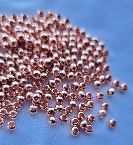 Metal Loc sprinkle Hair Beads, DreaLock Hair Accessories, Loc Jewelry (100% Copper, 6/0 4mm)