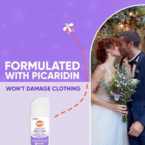 OFF! Clean Feel Insect Repellent Spritz with 20% Picaridin, Bug Spray with Long Lasting Protection from Mosquitoes, Feels Good on Skin, 6 oz