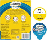 Temptations Lickable Spoons Adult Wet Cat Treat, Savory Salmon and Tempting Tuna Flavor, 10 Grams, Pack of 12 (96 Total Spoons)