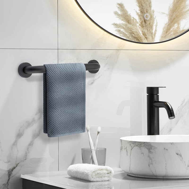 Grab Bars for Shower, 1 Pack 12-Inch Anti Slip Shower Handles for Elderly, Safety Shower Grab Bar, Stainless Steel Handicap Grab Bars for Bathroom (Black 1" Diameter)