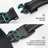 PHOEPET 2019 Upgraded No Pull Dog Harness, Reflective Adjustable Vest, with a Training Handle + 2 Metal Leash Hooks+ 3 Snap Buckles +4 Slide Buckles(M, Black)