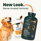 VetriScience Extra Strength Healthy Hip & Joint Chewable Tablets, GlycoFlex Glucosamine and Green-Lipped Mussel Joint Support Supplement for Dogs, Soothe Joint Discomfort, Chicken, 120 Count
