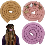 3 Pcs Spriral Lock Hair Tie dreadlock hair tie set dreadlock accessories for women and men dreadlocks ponytail holder Dread hair ties for braids thick curly hair (16 inches, Light Colour)