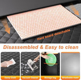 Hard Bottom Holds 420LBS, Dog Car Seat Cover for Back Seat, Back Seat Extender for Dogs, Back Seat Extender for Car Travel Bed with Mesh Window and Storage Pocket, SUV, Truck