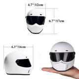 Pet Motorcycle Helmet, Full Face Motorcycle Helmet Outdoor Motorcycle Bike Riding Helmet Hat for Cat Dog Doggie Puppy Kitten Helmet Pet Supplies Racing Car Fan Collectible Small Gift (White)