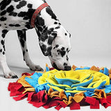 Pet Snuffle Mat for Dogs, Interactive Feed Game for Boredom, Encourages Natural Foraging Skills for Cats Dogs Bowl Travel Use, Dog Treat Dispenser Indoor Outdoor Stress Relief (red)