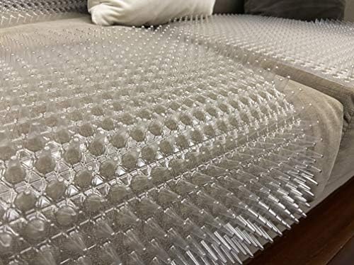 12 Pack Cat Repellent Outdoor/Indoor Scat Mat for Cats&Dogs, Keep Away Pest Plastic Mats with Spikes,16 x 13 Inches