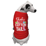 Shake Your Cotton Tail - Easter Bunny Dog Shirt (Red, Medium)