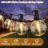 100ft Outdoor G50 LED Globe String Lights Dimmable Waterproof Shatterproof Light Strings with 52 Bulbs Connectable Commercial Hanging Lights for Christmas Patio House Backyard Balcony Party