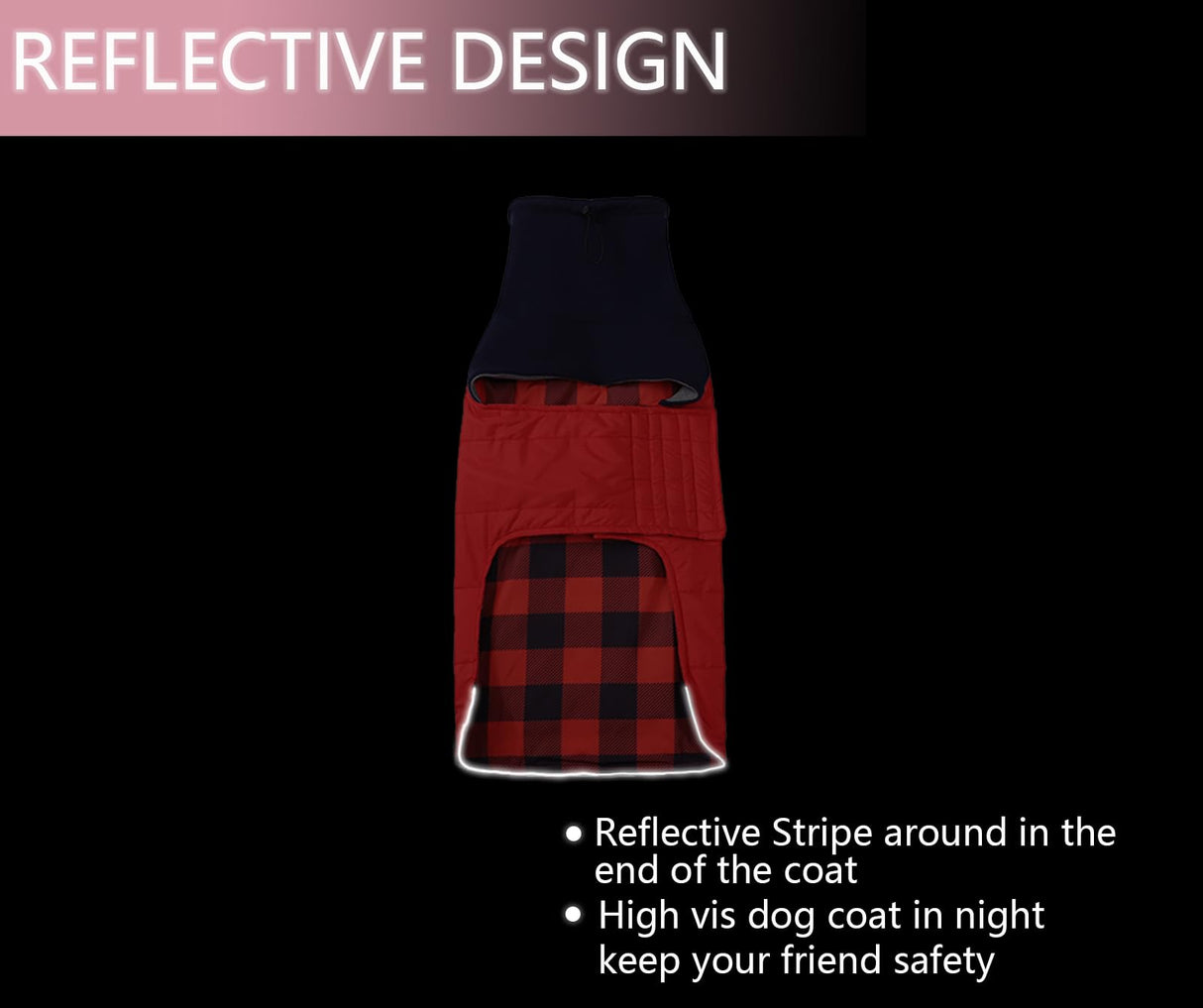 Dachshund Dog Coats Jacket fit for Dachshunds Corgi Weiner Reversible Winter Coat Padded Cotton Lining high Collar Dog Suit in Autumn Winter - Red - L