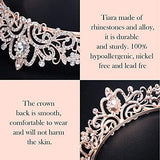 COCIDE Tiara Crystal Crowns Princess Rhinestone Crown with Combs Bride Headbands Bridal Wedding Prom Birthday Party Hair Accessories Jewelry for Women Girls (Rose Gold)