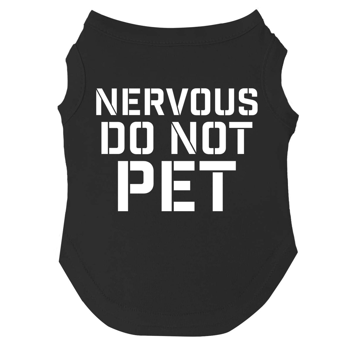 Nervous Do Not Pet Dog Tee Shirt Sizes for Puppies, Toys, and Large Breeds (Black, 6X-Large 156)