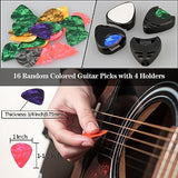 Guitar Capo Guitar Tuner Set, 2 Set Guitar Accessories, Including Guitar Capo Guitar Tuner Guitar Picks and Guitar Pick Holder, for Guitar Players and Guitar Beginners (2 Set)