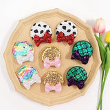 CellElection 8PCS Sequin Mouse Ears Hair Clips Glitter Hair Bows Cute Mice Ears Hair Clips Barrettes for Women Girls Hair Accessories for Costume Party Favor Christmas Decoration