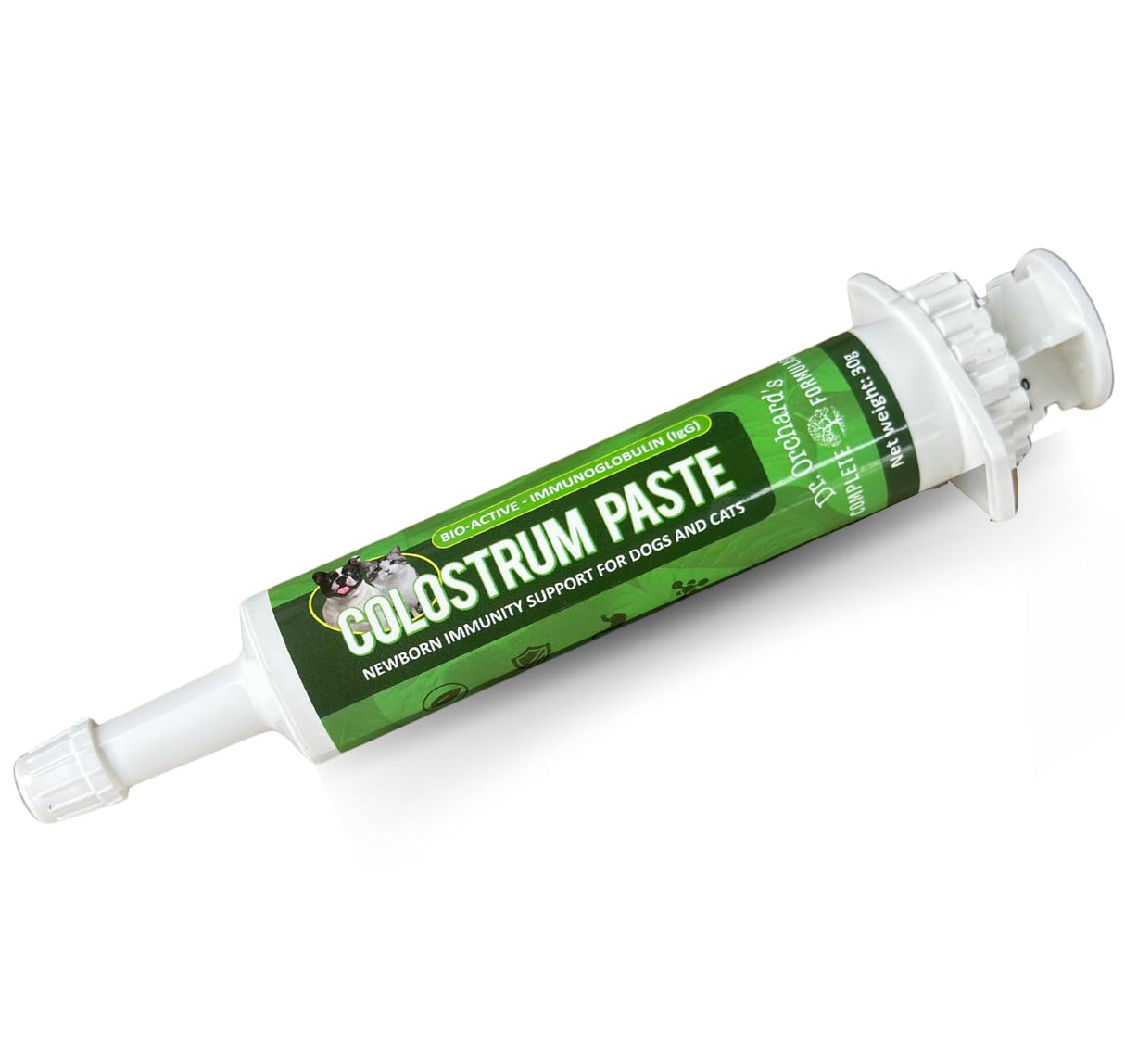 Dr. Orchard's Colostrum Paste, Immune Support Supplement for Puppies and Kittens, Bio-Active IgG Formula, 30g