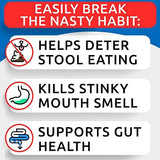 BARK&SPARK NO Poo Treats - Prevent Dog Poop Eating - Coprophagia Treatment - Stool Eating Deterrent - Probiotics & Enzymes - Digestive Health + Breath Aid - 120 Soft Chews - USA Made - Bacon Flavored