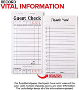 Stock Your Home Black+White Guest Check Books for Servers (10 Pack) Server Note Pads, Waiter Checkbook, Food Receipt Book, Restaurant Order Pad, Paper Checks, Waitress Accessories, 500 Total Tickets