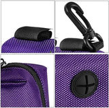 2Packs Dog Poop Bag Holder for Leash Attachment Dog Poop Bag Dispenser Dog Waste Bag Dispensers for Leash Accessory Dog Poop Bag Holders Fits Dog Leash Include Hand Free Holder Metal Carriers, Purple