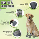 SlowTon Dog Shoes for Large Small Medium Dogs - Breathable Dog Boots for Summer Hot Pavement, Paw Protector for Outdoor Walking Winter Snow, Anti-Slip Rubber Dog Booties for HardFloor (Army Green, 3)