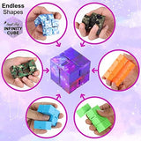 Infinity Cube Sensory Fidget Toy, Sensory Tool EDC Fidgeting Game for Kids and Adults, Cool Mini Gadget Best for Stress and Anxiety Relief, Unique Idea That is Light on The Fingers and Hands