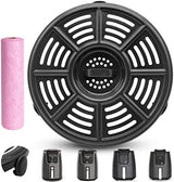 Air fryer Accessories for Ninja AF101 AF161 AF150 Air Fryer, 8.2'' Round Food Grade Air Fryer Grill Pan Grill Plate Crisper Plate Replacement Parts Tray Rack Compatible Ninja Foodie Pressure Cooker