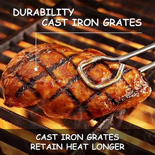 Uniflasy Cast Iron Cooking Grates for Cuisinart GAS2456AS,GAS1456ASO,GAS1456BSO,Kirkland PC2600L,PCA-2600L,PCA-2600N,PC-26001,PC-2600 Model,Grill Grid Replacement Parts 17.8''x24.7'',3 Pack
