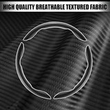 Amiss 3pcs Car Carbon Fiber Anti-Skid Steering Wheel Cover，Segmented Steering Wheel Protector, Butterfly Steering Wheel Cover, Universal 99% Car Wheel Cover Protector, Car Interior Accessories(Black)