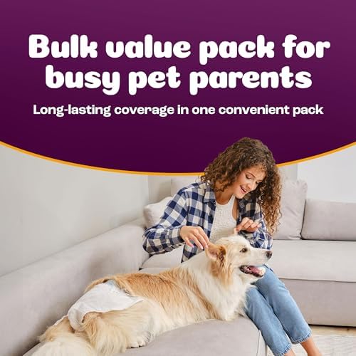 Inspire Pet Care Dog Diapers Female Dogs | Bulk Value Doggie Incontinence, Accidents, for Heat, Pee or Period and Housebreaking (X-Large (56 Count))