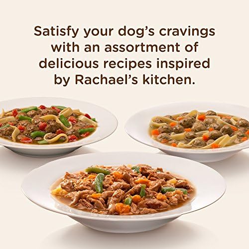 Rachael Ray Nutrish Premium Natural Wet Dog Food with Added Vitamins & Minerals, Hearty Recipes Variety Pack, 8 Ounce Tub (Pack of 12)