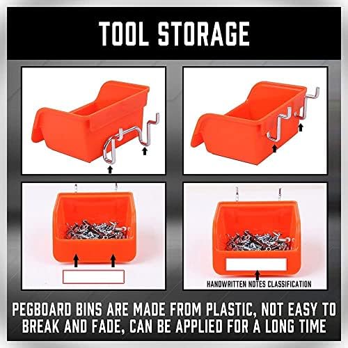 HORUSDY 238-Piece Pegboard Hooks Assortment, Pegboard Accessories with Pegboard Bins for Organizing Various Tools