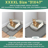 Gimars XXXL 31"x47" 40 Counts Odor-Control Charcoal Pee Pads for Dogs, Super-Absorbent and Leak-Proof Pet Training Pee Pads, Disposable Charcoal Puppy Pads Suitable for Dogs, Cats and Rabbits