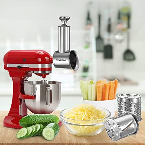 Stainless Steel Slicer Shredder Attachment for KitchenAid Mixer, Cheese Grater Attachment, Food Slicer for KitchenAid Mixer, Accessories for Kitchenaid