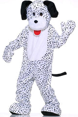 Plush Dalmations Costume Spotted Black and White Puppy Suit Dog Character Outfit Adult