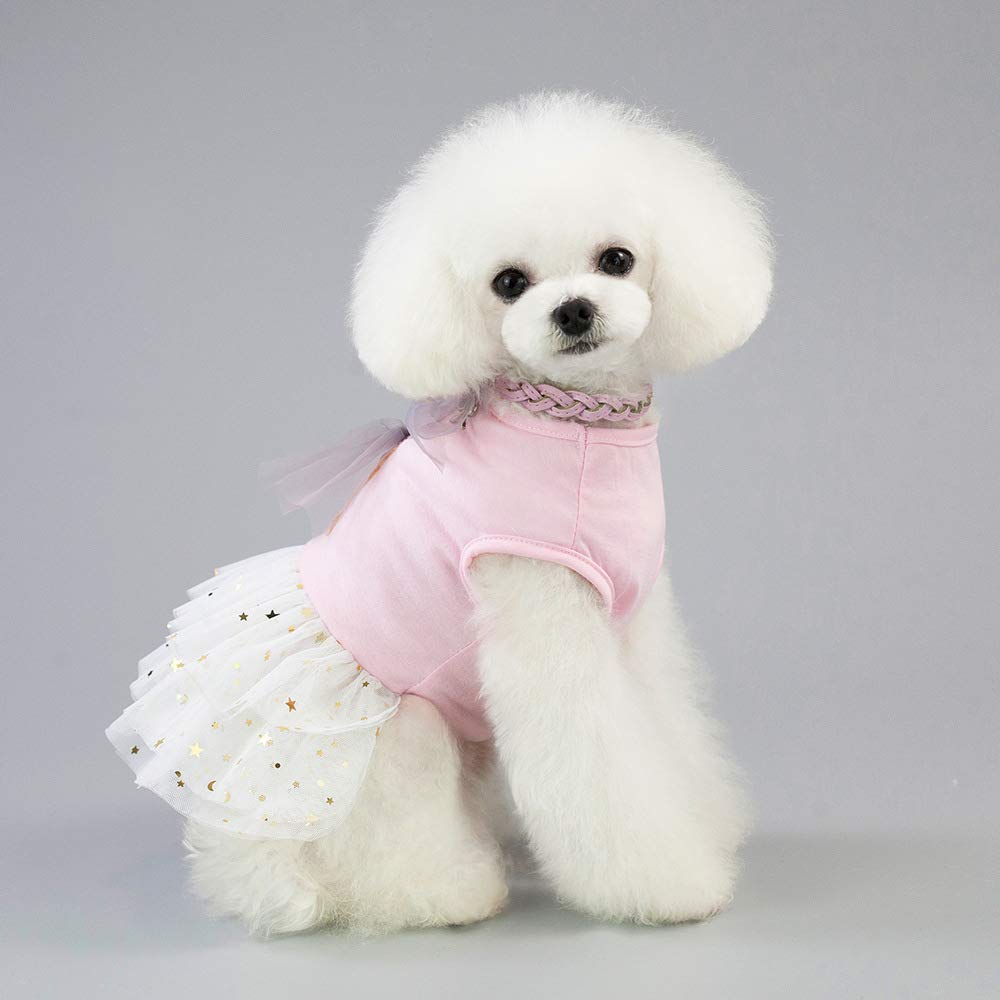 Small Dog Dress Female Tiny Puppy Clothes Girl Tutu for Dogs Dresses Harness Birthday Apparel