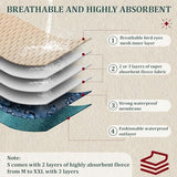 Reusable Dog Diapers Male, Premium Washable Belly Bands for Male Dogs Extra Small, Pack of 5, High Absorbing Male Dog Wraps for Doggie & Puppy in Incontinence or Excitable Urination and Training(XS)