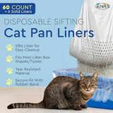 Alfapet Original Sifting Cat Litter Box Liners - Extra Giant 60 Count - Tear-Resistant Cat Litter Bags - Waterproof Kitty Litter Liners - Fits Almost All Litterbox Pan Sizes, 40" x 38", 30 lb Capacity