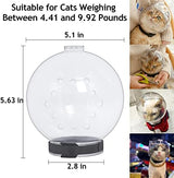 Cat Muzzle Cat Transparent Muzzle M Size, Breathable Cat Hood, Adjustable Kitten Astronaut Helmet Prevent from Cats Biting Chewing Grooming, Cat Ball Mask for Aggressive Cat