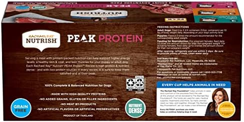 Rachael Ray Nutrish Peak Natural Wet Dog Food with Added Vitamins, Minerals & Other Nutrients, Adventure Pack Variety, 3.5 Ounce Tub (Pack of 18), Grain Free, High Protein