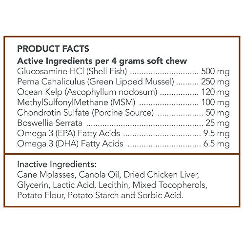 Vet's Best Advanced Hip & Joint Soft Chew Dog Supplements - Formulated with Glucosamine and Chondroitin to Support Dog Joint and Cartilage Health -30 Day Supply