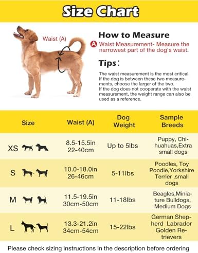 Dono Dog Diapers Female, Disposable Full Wrap with Stretchy Waist, 360° Leak-Proof, Absorbent, Heat Period Doggie Diapers for Small and Large Dogs for Heat, 14 PCS