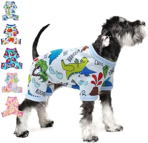 Dog Pjs Dog Pajamas for Small Dogs Spring Summer Dog Clothes Girl Boy Cute Soft Puppy Pjs Clothes Doggie Onesies Cat Pet Jammies Outfit (X-Large)
