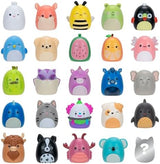 Squish-a-longs 25 Pack - Series 1 - (25) 1” Mini-Squish with 5 Accessories, Ring, and Collector’s Guide - Collect, Trade, & Play